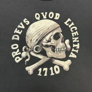 Uncharted 4 Graphic T-shirt Size XX-Large Black "Pro Devs Qvod Licentia‎ 1710"